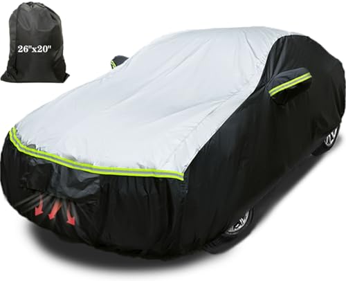 Image of Car Cover Waterproof All Weather Tear-Resistant, Durable and Sun Protect,Suitable for Nissan Altima, Toyota Camry, Honda Accord, Lexus GS, Infiniti Q50, Kia K5, Fit Sedan Length (188-195 inch)