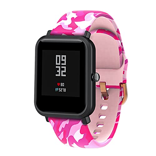 Ruentech 3-Pack Bands Compatible With Fitvii Fitness Tracker,Adjustable Printed Silicone Wristband Replacement Soft Straps For Fitvii 1.57'' Smartwatch #TOP4