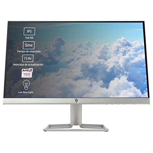 HP 22f - Monitor de 22" (FHD, 1920 x 1080 pixeles, Tiempo de Respuesta de 5 ms, 1 x HDMI, 1 x VGA, 16:9), Negro y blanco