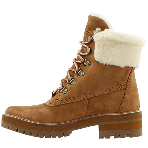 Timberland Timberland Womens Courmayeur Valley Shearling-Lined Rust Nubuck Boot - 6
