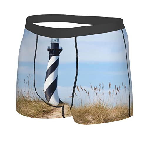 Cape Hatteras Lighthouse Towers over Beach Mens Fashion Men's Underwear Boxer Briefs Breathable2