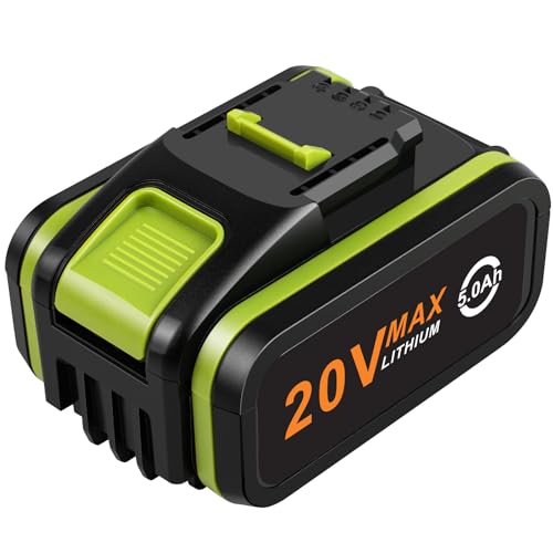 LabTEC Battery for Worx WA3553, 20V 5000mAh Li-ion Battery Replacement for Worx WA3760 WA3765 WA3883 WA3869 WA3880 WA3867 WA3881 WX800 WG894E WX166 Power Tool BATTERY