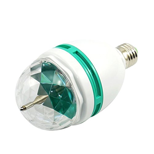 E27 Full Color Rotating Lamp Strobe LED Crystal Stage Light for Disco Party Club Bar Dj Ball Bulb Multi Color Changing