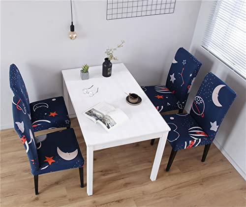 Housse de chaises 6 pièces pour masquer l'usure et les taches