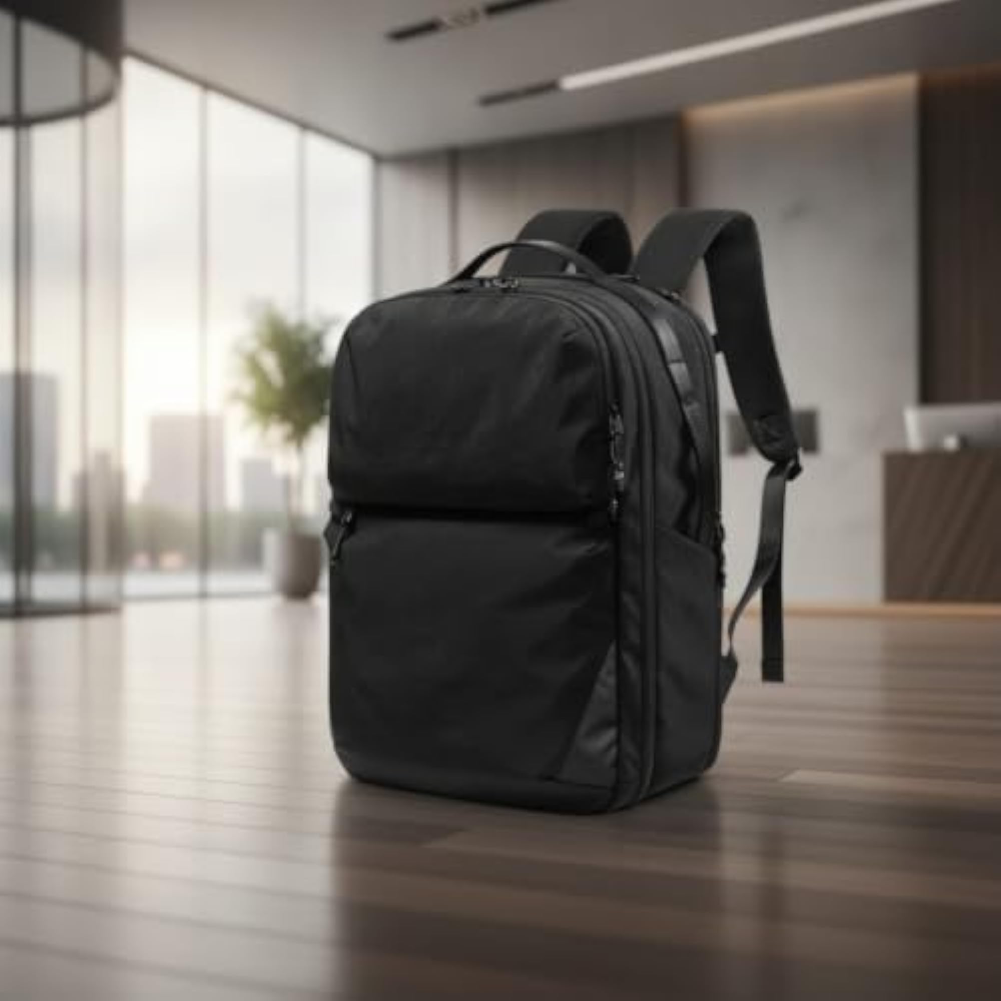 Sleek Laptop Backpack with Padded Daypack, Ventilated
