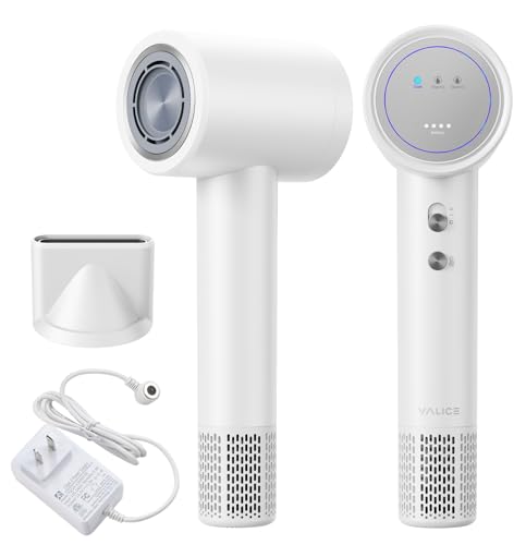 YALICE Cordless Hair Dryer Rechargeable with Digital Screen, 15000mAh Travel Hair Dryer with...