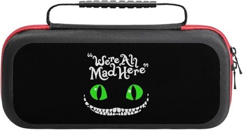 Switchケース 不思議の国のアリス チェシャ猫 ゲーム機収納袋 おしゃれ ゲームカード収納 大容量 ゲームカード20枚 防塵 防汚 小物収納 持ち運び便利 軽量 旅行用 プレゼント