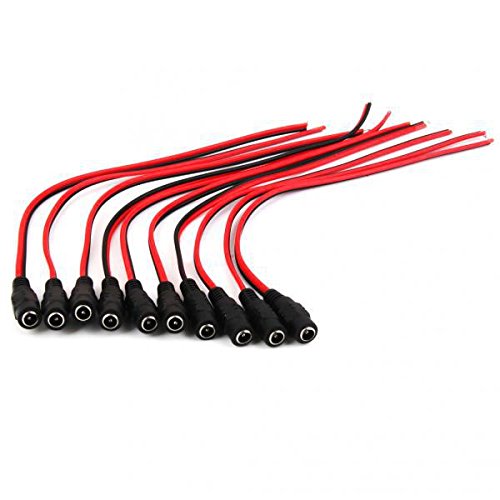 MERISHOPP 20Pcs 12V Dc Power Pigtail Female 5.5 * 2.1Mm Cable Plug Wire for CCTV Security|Consumer Electronics | Home Surveillance | Cables Adapters & Connectors-image-39
