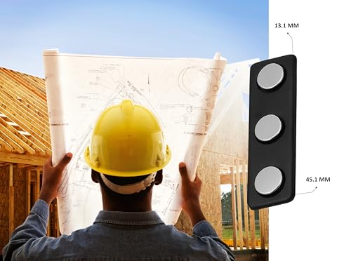 Liebert 20 Stück Magnetische Namensschilder 75x30mm, Transparent Acryl, Starker Halt, Wiederverwendbar, 3-Punkt Neodym-Magnete, Büro, Schule, Konferenzen, Kleidung, Keine Nadeln