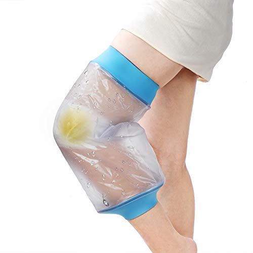 Knee Cast Cover for Shower, Waterproof TPU Shower Bandage and Cast Protector