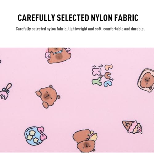 3Pcs Set Capybara Backpack, Cute Kawaii Rucksack with Cartoon Capybara Pattern, Large Capacity Book Bag, Lightweight Laptop Bag, Adorable Going Out Daypack Bag for Travel, Commuting, Shopping2