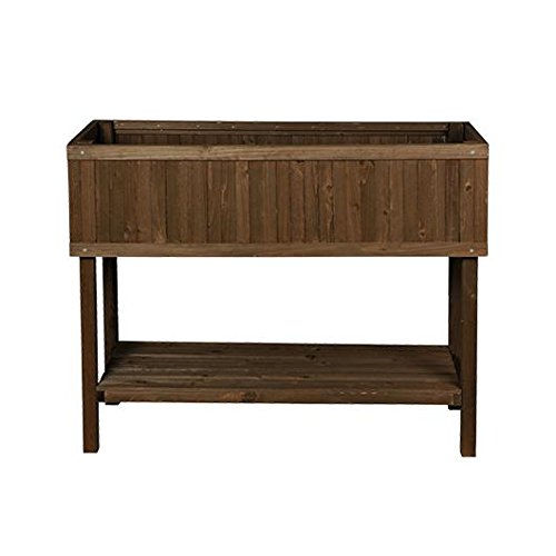 Mesa Cultivo huerto urbano madera marrón 104 x 40 x 80 cm: Amazon ...