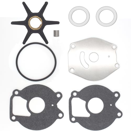 Image of QuickMarine 85089T7 Water Pump Impeller Repair Kit for Mercury Marine 13.5-25 HP Outboard Motors Replacement 47-85089T7 Sierra 18-3215 Boat Engine