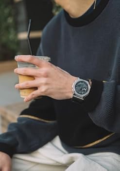 Casio Relógio masculino GM-2100-1AJF G-Shock, capa de metal, preto