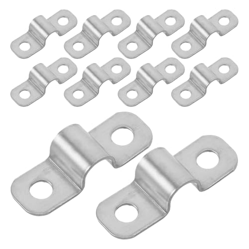 Alipis Lot de 100 Colliers de Serrage en Acier Inoxydable pour Clôtures Métalliques et Câbles Extérieurs Clips Robustes en U pour Fixation de Tuyaux et Treillis Résistants à L'Eau