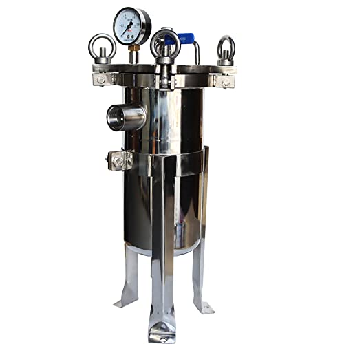 INTSUPERMAI 3# Bag Filter 304 Stainless Steel 1 inch NPT Filter Housings Bag Filter Water Sewage Oil Beverage Chemistry Filter 110V 120PSI with Filter Bag