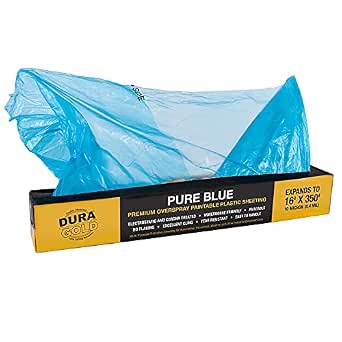 Dura-Gold 16' x 350' Blue Protective Masking Film Cover - Overspray