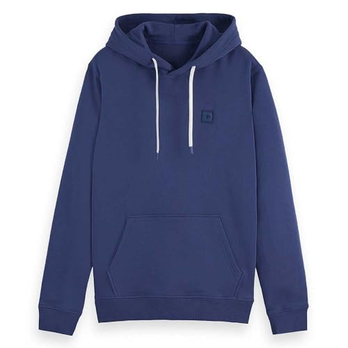 Scotch & Soda Herren Essential Badge Logo Hooded Sweatshirt, Oceana, M EU – Ansicht 4