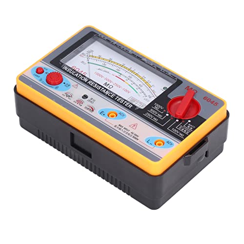Zwinner Digitaler Isolationswiderstandstester, LCD Isolationswiderstands Megohmmeter Messgerät mit Tasche, 5 MΩ-2000 MΩ, Tragbares Hochpräzisions Megger, 1000 V