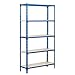 Produktbild SimonRack Schwerlastregal, Lagerregal, 200x100x30 cm, Metallregal, Kellerregal, Biegestelle 180 kg, 5 Fachböden, Blau/Weiss - Simonclick