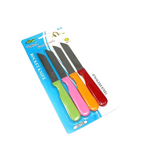 AllExtreme Colourful Superior Steak Knives, Stainless Steel,for Fruit Vegetable Chopper – Cleaver -4 Pcs