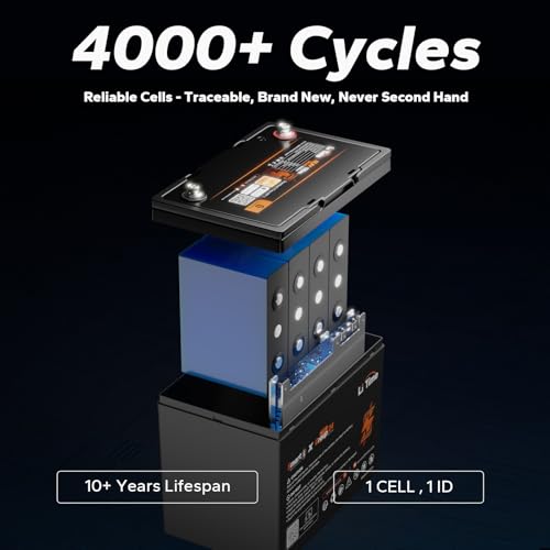 Image of LiTime 12V 100Ah Trolling Motors Lithium Battery, Group 24 Bluetooth LiFePO4 Battery, Up to 15000 Deep Cycles, Low-Temp Protection, Mini Size for RV, Camper, Trailer, Van, Truck, Marine (2-Pack)