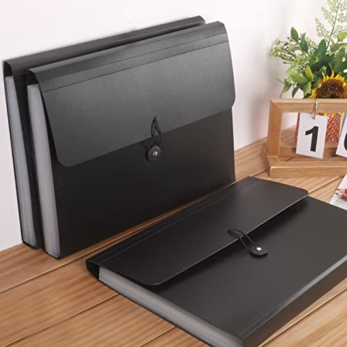 Eoout 3 Pack Accordian File Organizer, 13 Pocket Expanding File Folder With Labels, A4 Paper Document Receipt Organizer Accordion Filing Folder For Home School Office And Travel #TOP5