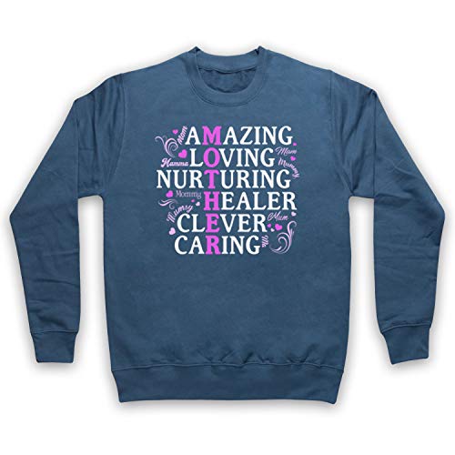 Sweat-shirt des adultes Mother Words imprimé à col rond en coton mélangé