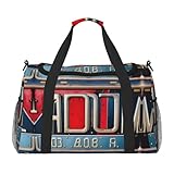 Soulage la douleur : le sac de voyage avec impression photo ancienne licence est équipé d'une fine sangle pour une meilleure fermeté et esthétique. La poignée de protection réduit les douleurs de la main, étant un excellent atout pour les courts voyages et les voyages.