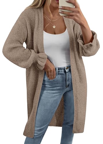 KIRUNDO Long Cardigan Sweaters for Women 2026 Spring Casual Oversized