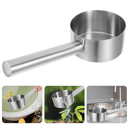 Cucharón de acero inoxidable 304 de 1,5 L con mango grueso para riego 8