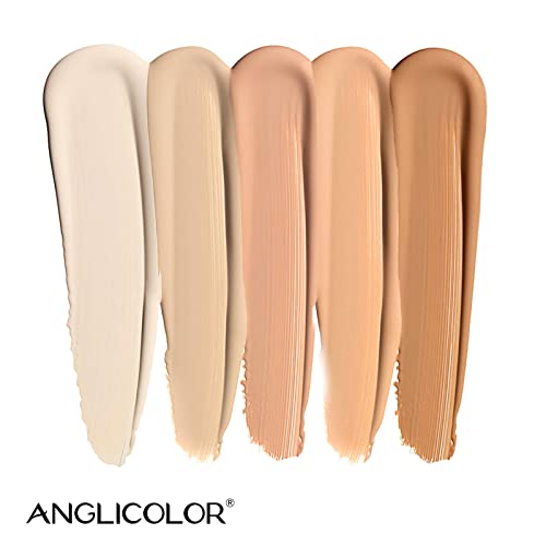 Matte Foundation, Anglicolor Flawless Full Coverage Foundation 30Ml Matte Oil-Control Long Lasting Waterproof Liquid Foundation For Women Girls #TOP6