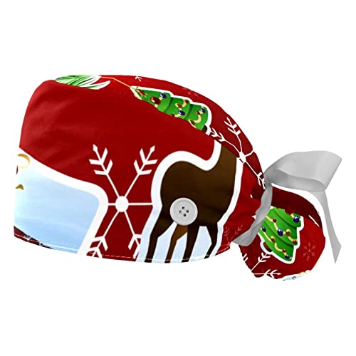 Casquettes de travail Joyeux Noël JDEZ anti-transpiration pour les fêtes