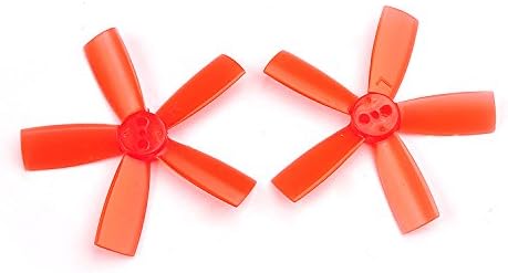 Drone Accessories 2 Pairs 2035 Propeller 2.0 inch 50.8mm PC Props 5-Paddle CW CCW Paddle for Indoor Brushless FPV Racer Drone Quadcopter F21192/97 Replaceable Color Red