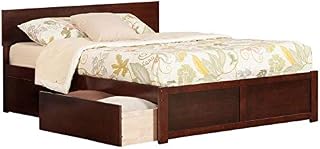 Pemberly Row King Storage Platform Bed in Walnut