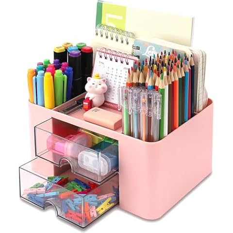 KAHEIGN Multi-Functional Desk Organiser with Drawers Cover