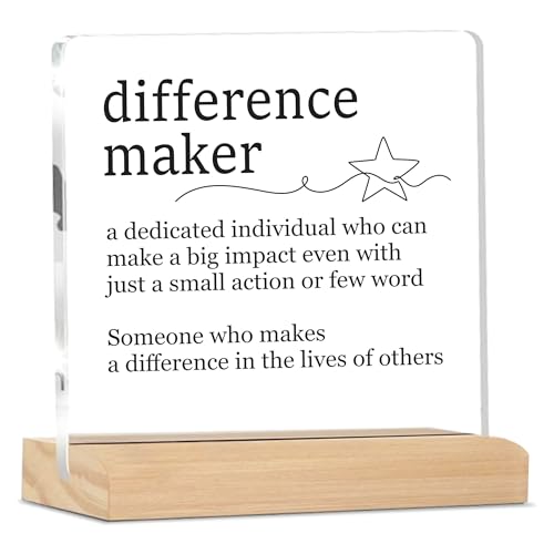 Image of Giftplease Mentor Plaque with Wooden Stand Personalized Gift for Mentor, Coach, Teacher, Appreciation Keepsake, Clear Desk Decor, Inspirational Thank You Gift, Office Table Display MP 80