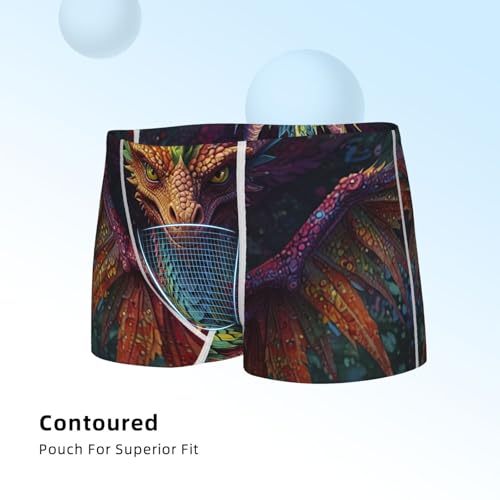 Boys' Cotton Boxer Brief Soft Underwear-Whimsical Dragon Color Cool4