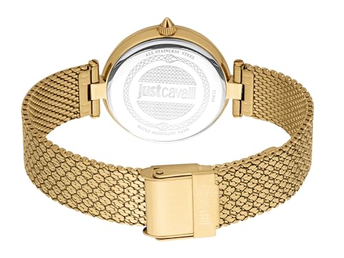 Just Cavalli Glam Chic Obsessive Snake - Orologio Da Polso Da Donna Al Quarzo Moda Bracciale E Cassa In Acciaio Inox Di Colore Oro Display Analogico Grigio - JC1L240M0025 - 3