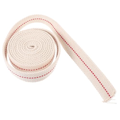 FRCOLOR Mèche de Lampe à Pétrole en Coton 100% Tricoté 25 CM Largeur 3 Mètres Réglable pour Lampe à Huile Intérieure et Extérieure Accessoire pour Lanterne et Brûleur