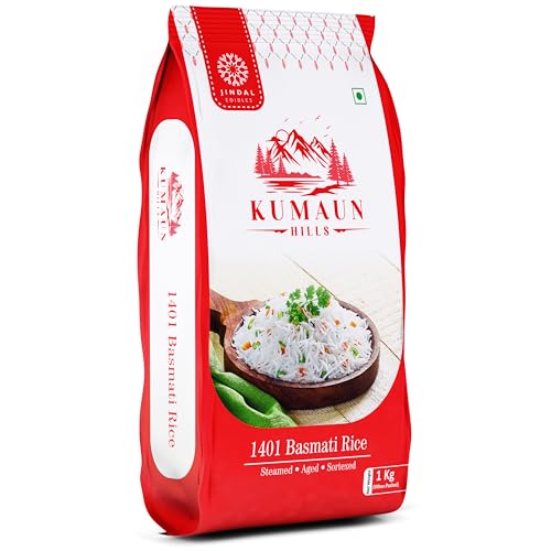 Image of Kumaun Hills (1401) Basmati Rice 1kg | Guaranteed Long-Grain Rice | Thin, Aromatic & Tasty Basmati