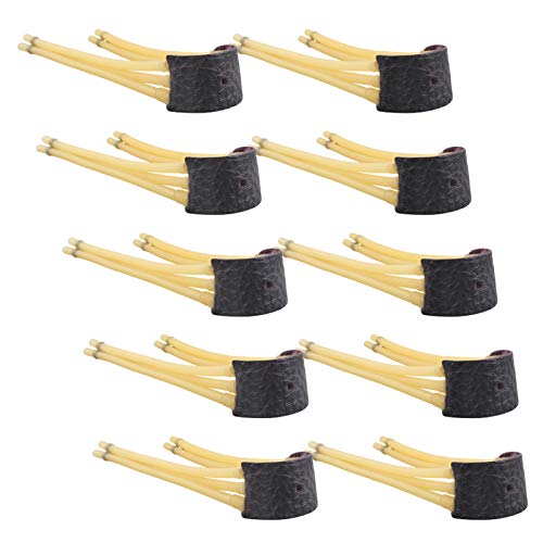 chudian 10 pcs Tirachinas de Caza Gomas Tirachinas Caza Catapulta, Gomas para Tirachinas de Caza Goma Tirachinas Recambio con 3 Gomas Tirachinas de Latex Natural para Recambio al Aire Libre
