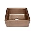 Sinkology K1A-1209HA Monet Farmhouse Apron Front Handmade Single Bowl Kitchen Sink, 25", Antique Copper