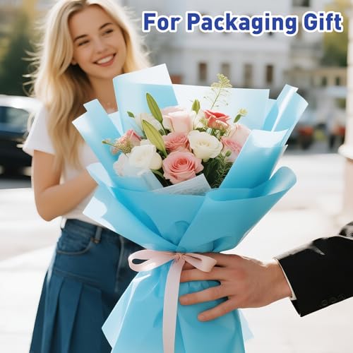 Image of TUXIYA 200 Pcs Blue Tissue Paper for Gift Bags,14 inchX20 inch Tissue Paper Bulk | Mixed Blue Tissue Paper for Packaging, Filler,Flower Crafts,Birthday,Wedding,Graduation DIY Crafts Holiday Flowers