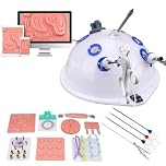 DRXRD Laparoscopic Box Laparoscopic Simulator Training Box with Light Source & Camera & 4 Training Instruments & 10 Training Modules for Surgical Instrument Trainer Teaching 0°