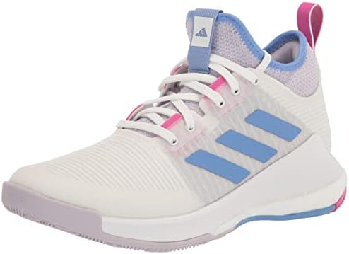 セルライティ adidas Tênis feminino de vôlei Crazyflight Mid, Branco/Blue Fusion