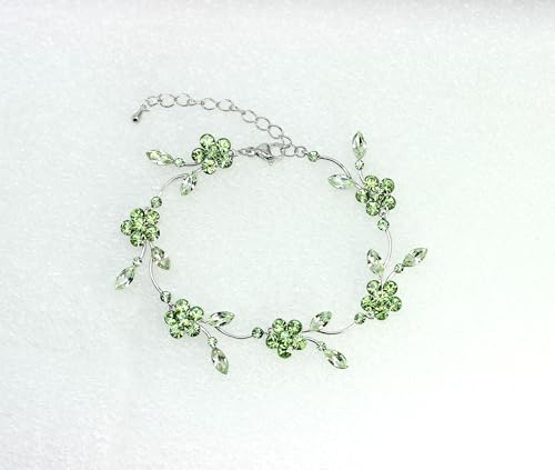 Image of Faship Gorgeous Rhinestone Crystal Floral Necklace Earrings Set