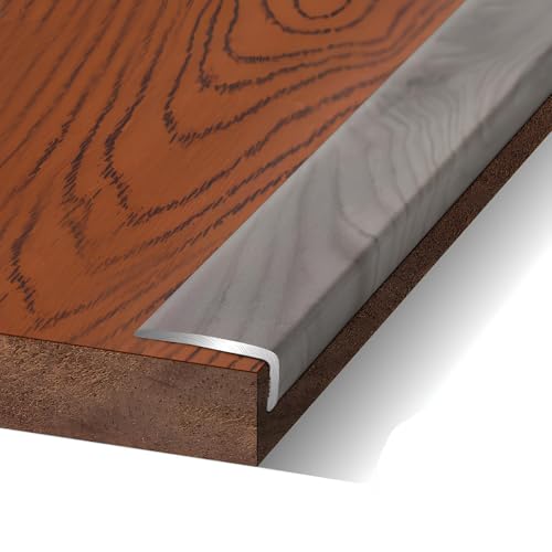 Azulejo de madera gris de 90 cm con borde de aluminio y base 2