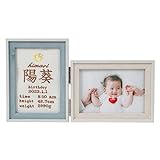 Onburt 自社手作り 世界に一つだけ 刺繍 名入れ オリジナル 命名書 ツインフレーム付き 名付け 出産祝い プレゼント 日本製 モカ ひよこ