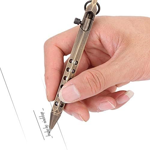 Brass Signature Pen, Retro style Anti-Skid Ballpoint Portable Delicate Vintage Pens Executive Pens for Business Signature and Collection